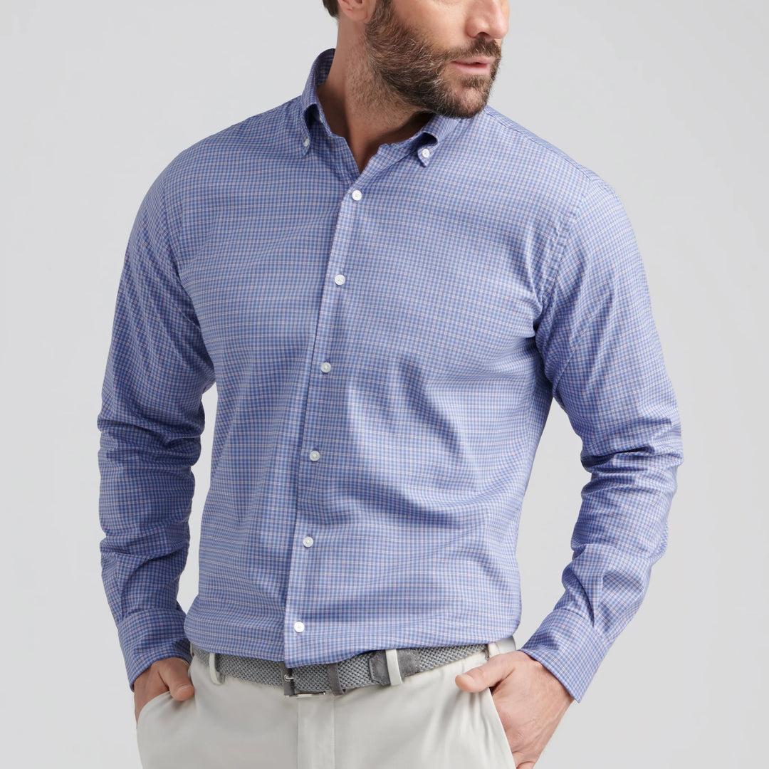 Stowe Crown Lite Cotton-Stretch Sport Shirt in Deep Violet