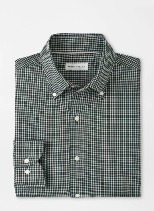 Stowe Crown Lite Cotton-Stretch Sport Shirt in Deep Verdant