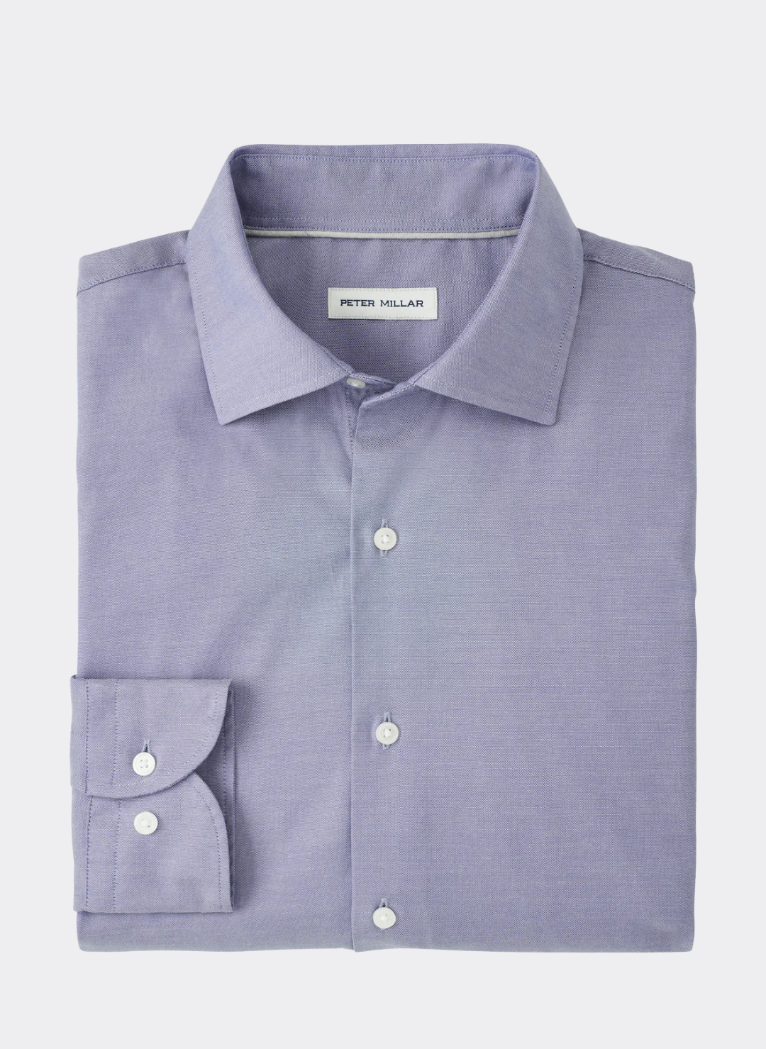 Campbell Perfect Pinpoint Cotton-Stretch Sport Shirt in Deep Violet