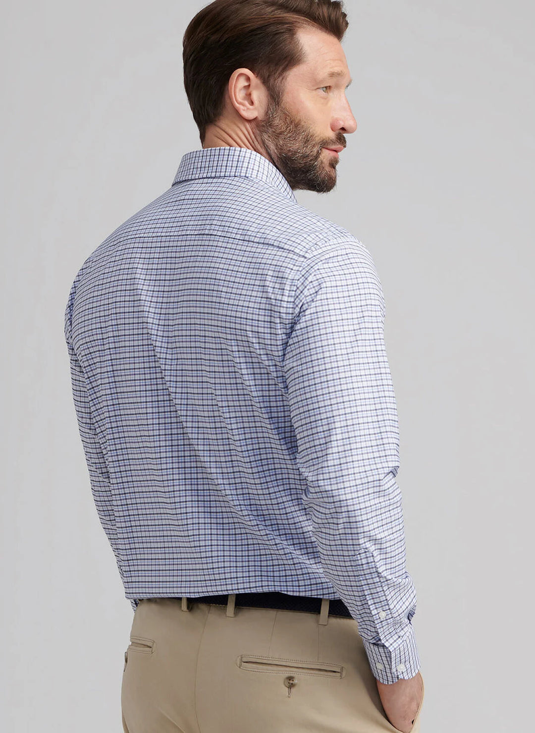 Peter Millar Leavenworth Performance Twill Sport Shirt In Evening Tide