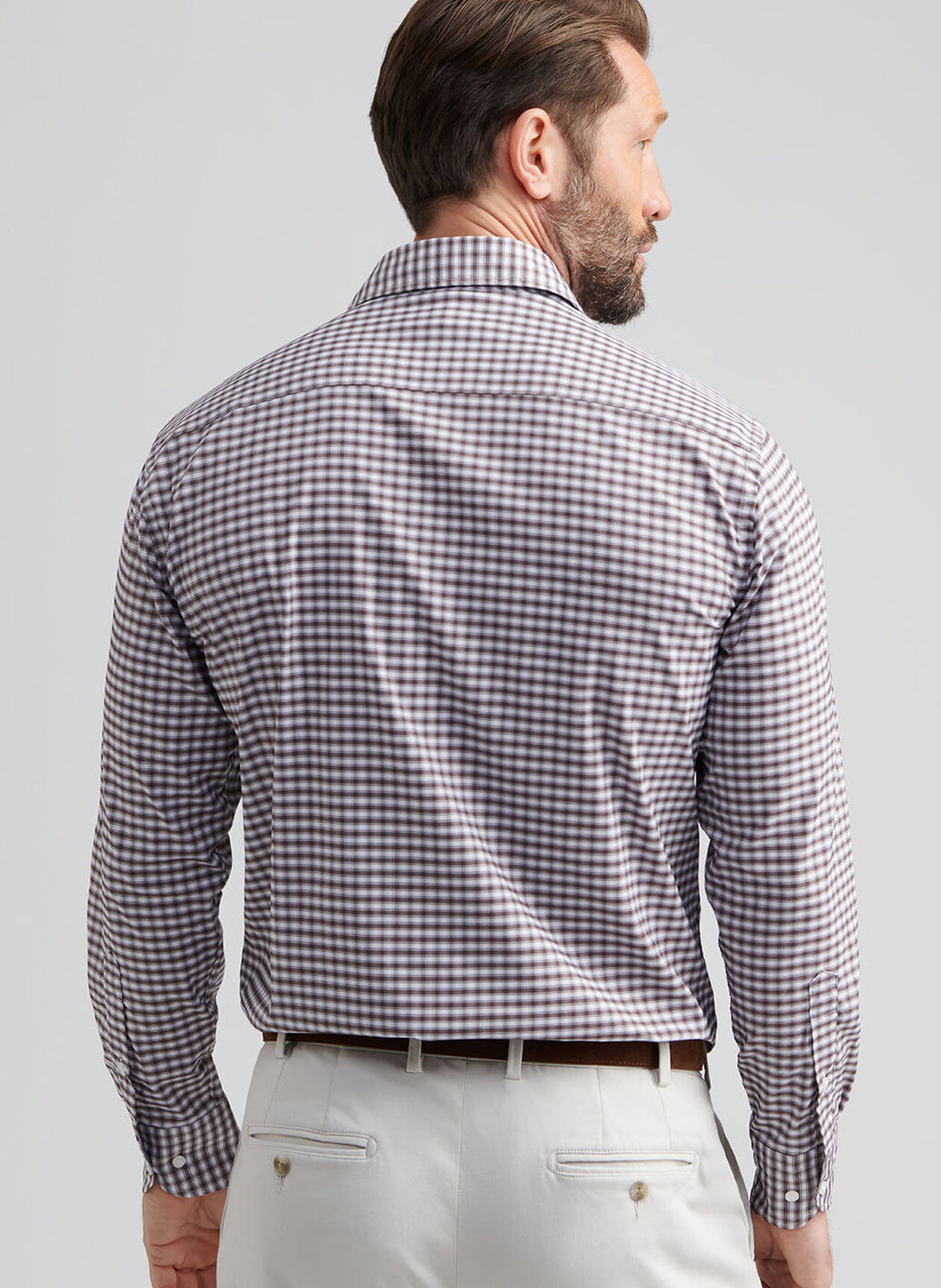 Peter Millar Fairbanks Performance Twill Sport Shirt In French Press