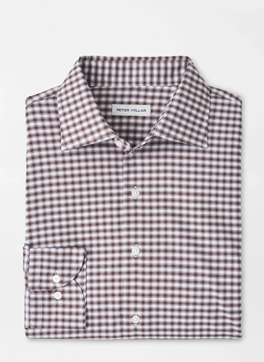 Peter Millar Fairbanks Performance Twill Sport Shirt In French Press