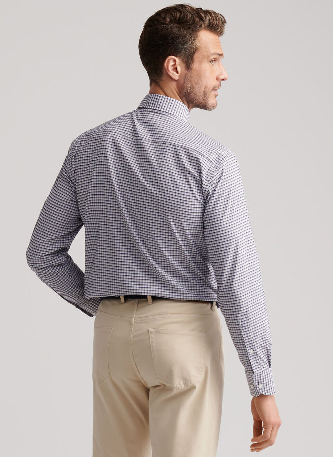 Peter Millar Cashiers Performance Twill Sport Shirt In Navy