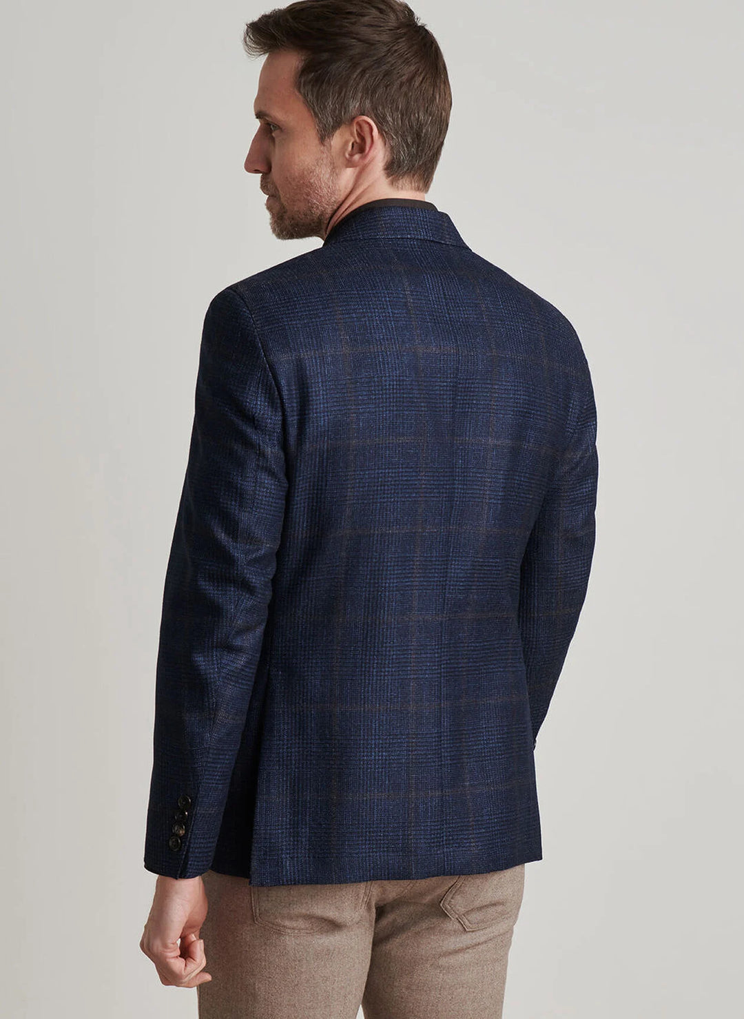Peter Millar Benning Glen Plaid Soft Jacket In Navy