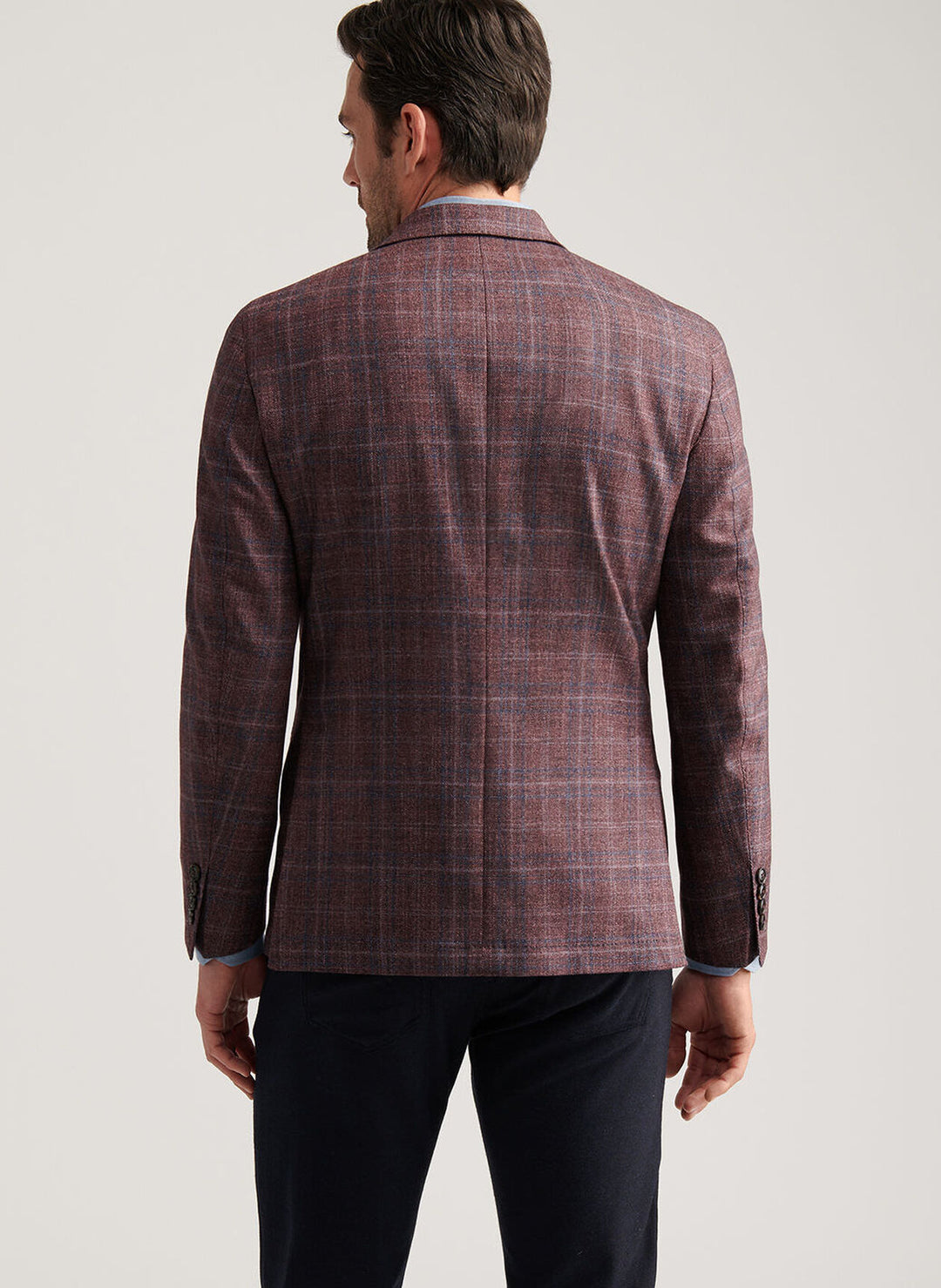 Peter Millar Claren Plaid Soft Jacket In Garnet