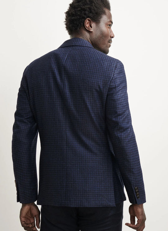 Peter Millar Adler Gingham Soft Jacket In Navy