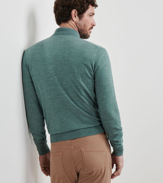 Peter Millar Excursionist Flex Quarter-Zip Sweater In Sherwood