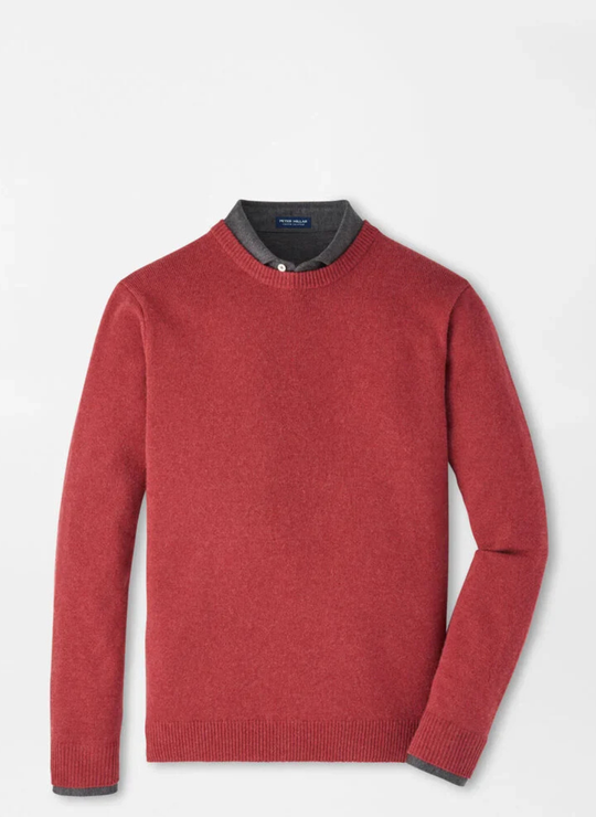 Peter Millar Stokes Crewneck Sweater In Garnet