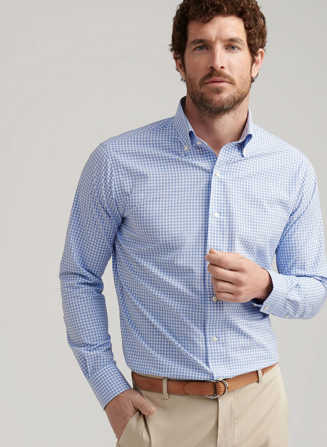 Peter Millar Mitchell Performance Poplin Sport Shirt In Wisteria