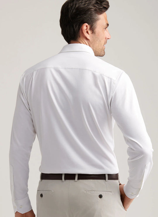 Peter Millar Excursionist Flex Solid Sport Shirt In White