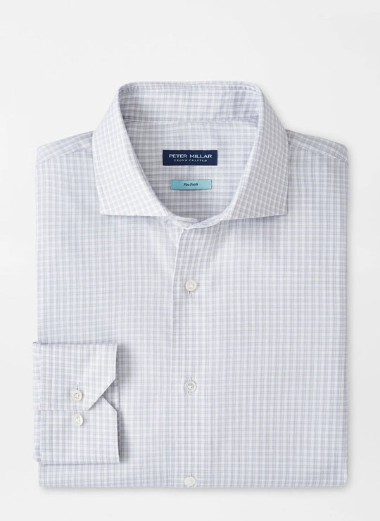 Peter Millar Torino Cotton Sport Shirt In Gale Grey