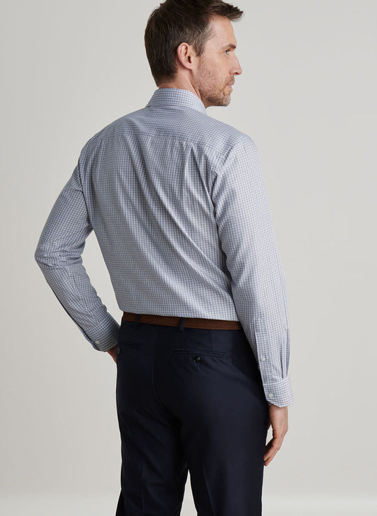 Peter Millar Torino Cotton Sport Shirt In Rain Cloud