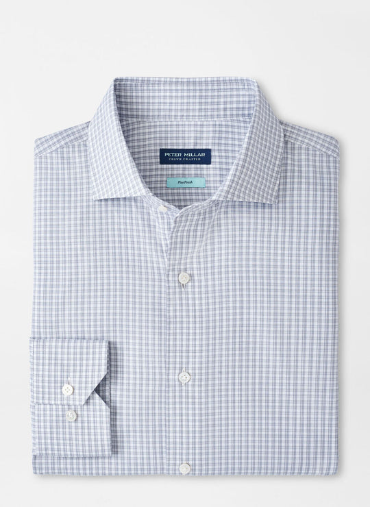 Peter Millar Torino Cotton Sport Shirt In Rain Cloud