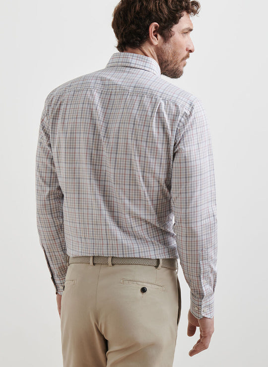 Peter Millar Orvieto Cotton Sport Shirt In Nebula Blue