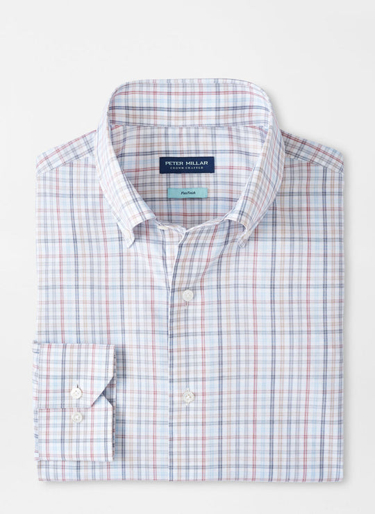 Peter Millar Orvieto Cotton Sport Shirt In Nebula Blue