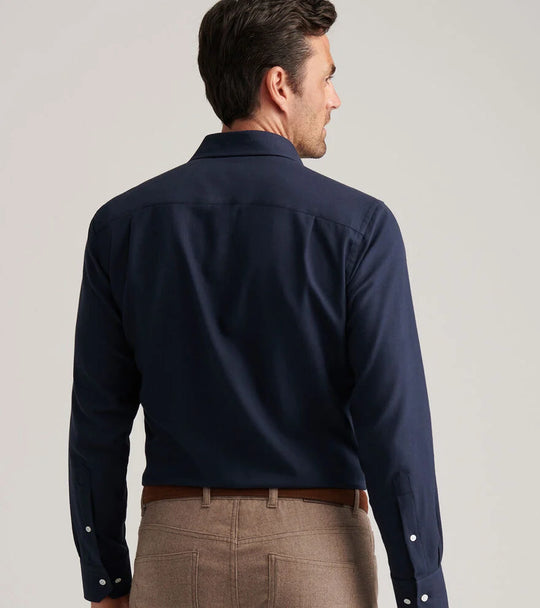 Peter Millar Amble Solid Sport Shirt In Navy