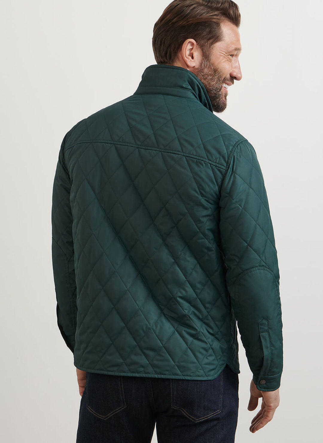 Peter Millar Brighton Shirt Jacket In Deep Verdant