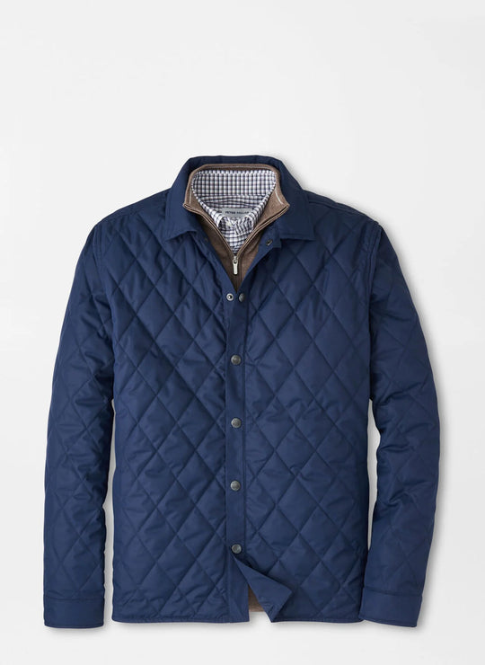 Peter Millar Brighton Shirt Jacket In Navy
