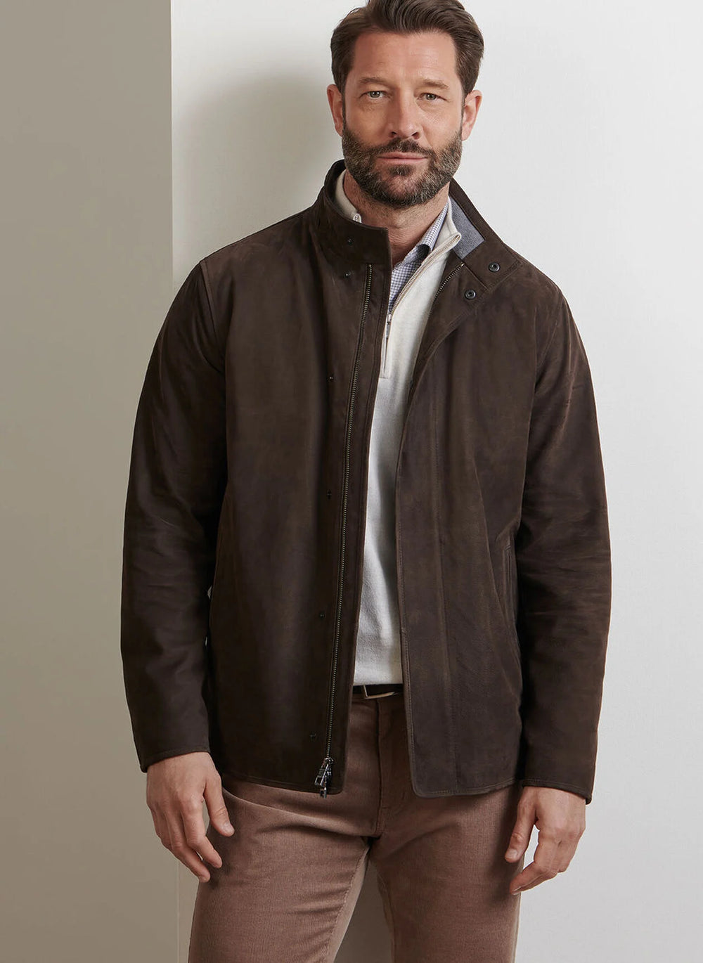 Peter Millar Norwalk Nubuck Coat Espresso