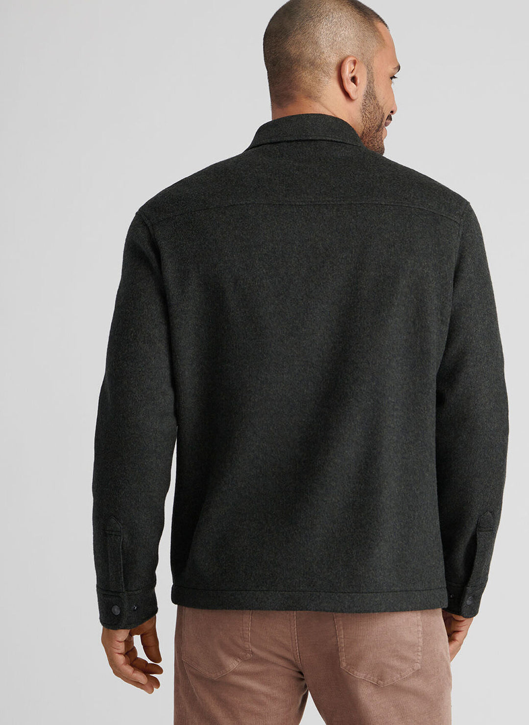 Peter Millar Crown Flex Merino Shirt Jacket In Dark Olive