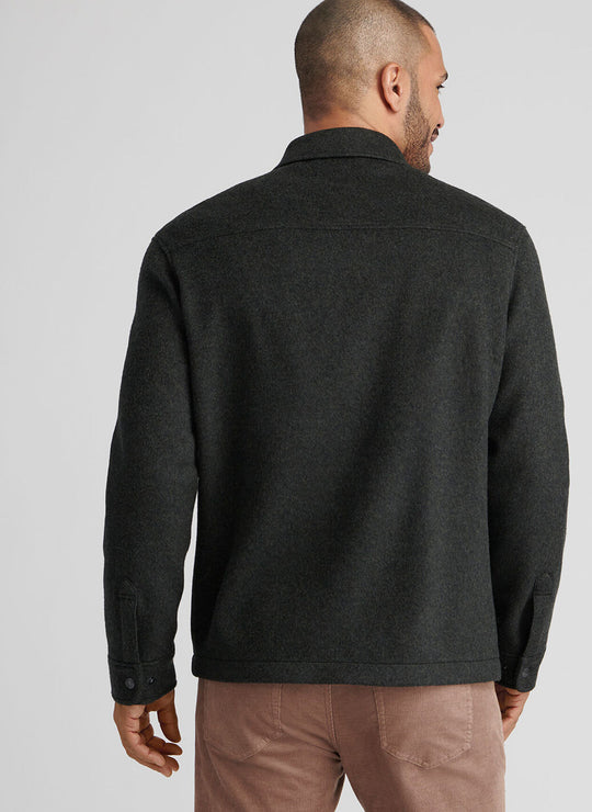 Peter Millar Crown Flex Merino Shirt Jacket In Dark Olive