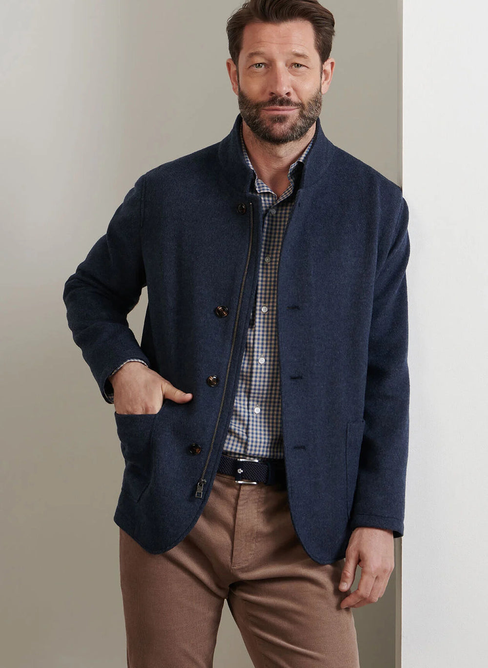 Peter Millar Crown Flex Merino Blazer In Atlantic Blue