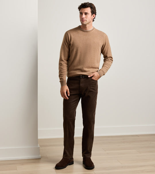 Classic Comfort Corduroy Five Pocket Pant In French Press