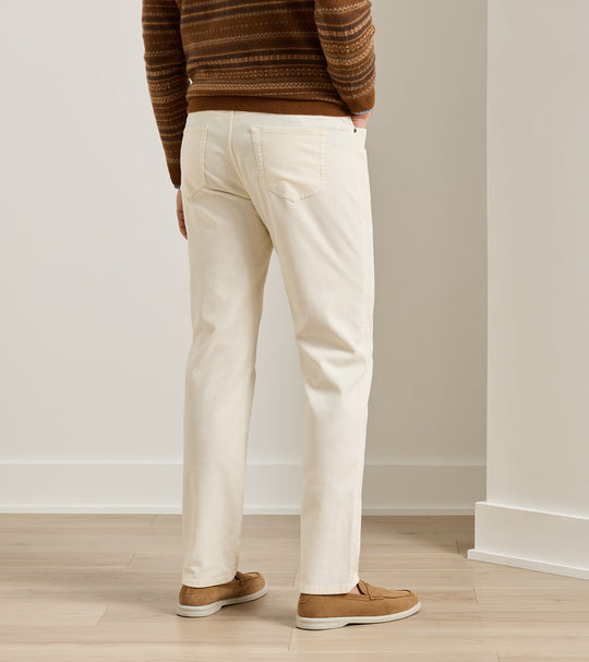 Classic Comfort Corduroy Five Pocket Pant In Ivory