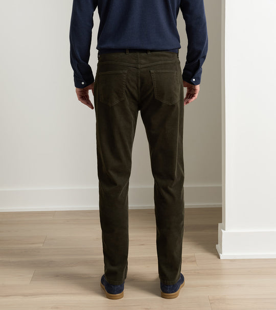Classic Comfort Corduroy Five Pocket Pant In Olive