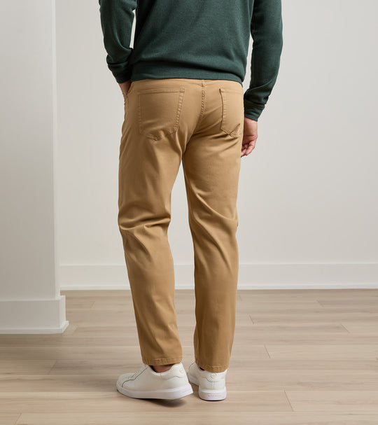 Signature Sateen Five-Pocket Pant In Peanut