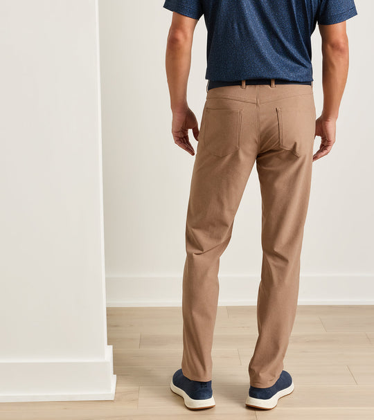 Brevard Performance Flannel Five-Pocket Pant In Dark Amber
