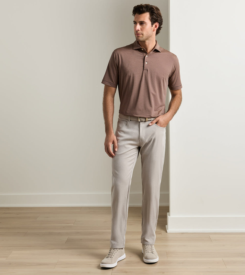 Eb66 Melange Performance Five-Pocket Pant In Sand
