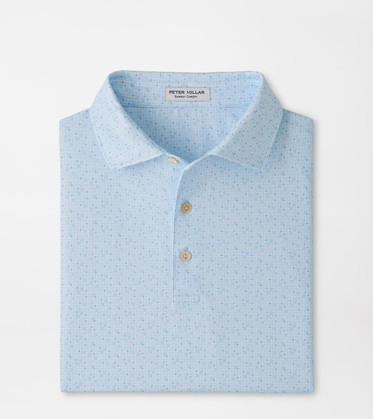 Rivington Performance Jersey Polo In Pale Blue