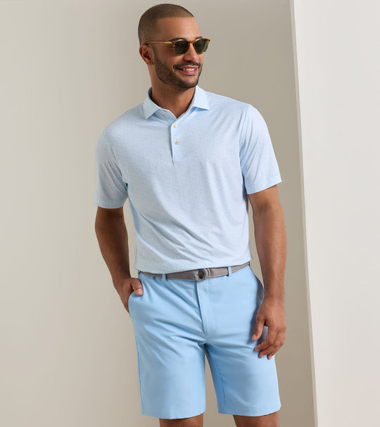 Rivington Performance Jersey Polo In Pale Blue