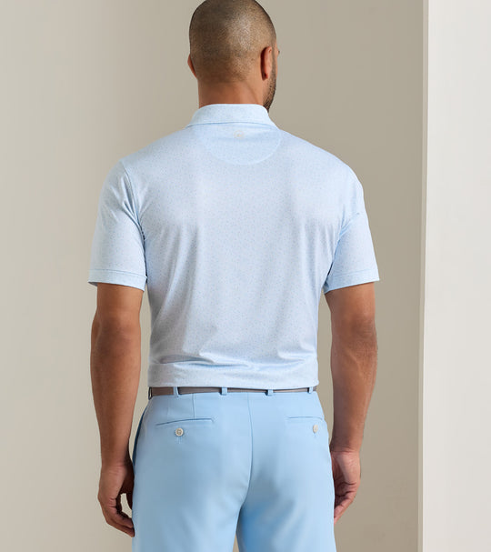 Rivington Performance Jersey Polo In Pale Blue