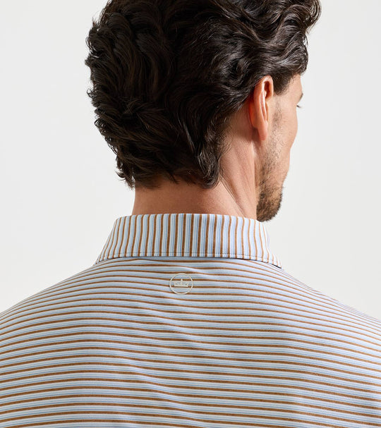 Brooks Performance Jersey Polo In Dark Amber