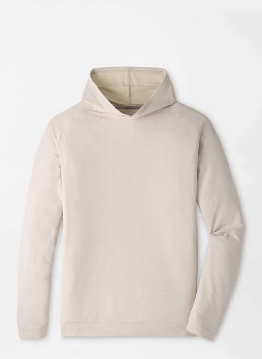 Pine Houndstooth Performance Hoodie In British Grey