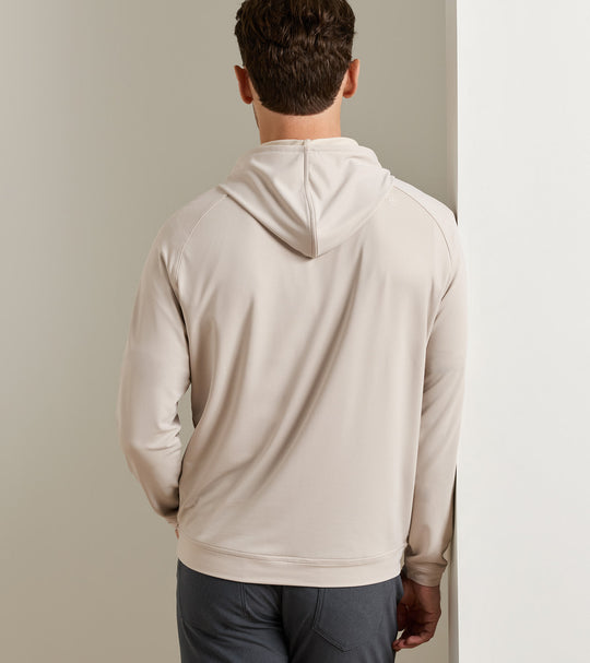 Pine Houndstooth Performance Hoodie In British Grey
