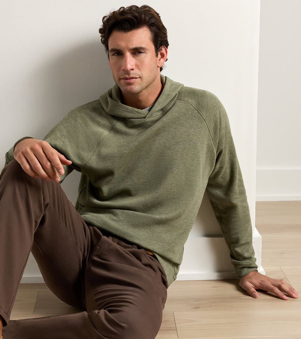 Crown Comfort Knit Hoodie In Fatigue