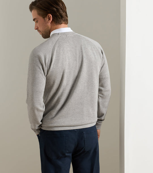 Crown Comfort Knit Crew In Light Grey
