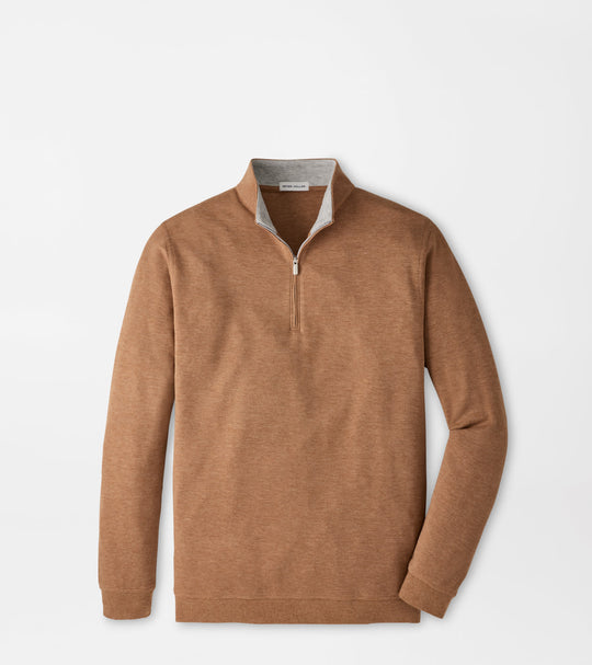 Crown Comfort Quarter-Zip Pullover In Dark Amber