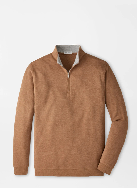 Crown Comfort Quarter-Zip Pullover In Dark Amber