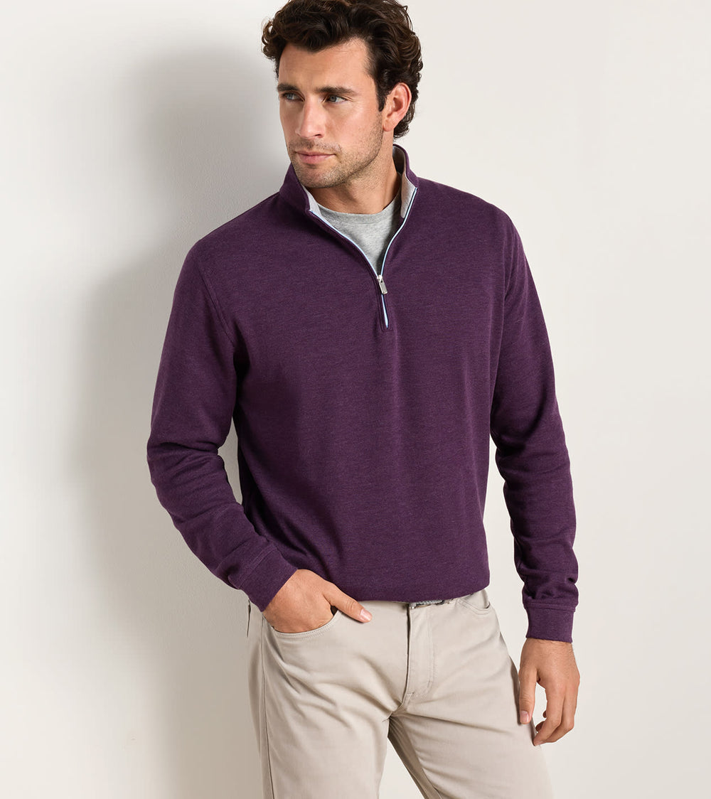 Crown Comfort Quarter-Zip Pullover In Grapeseed