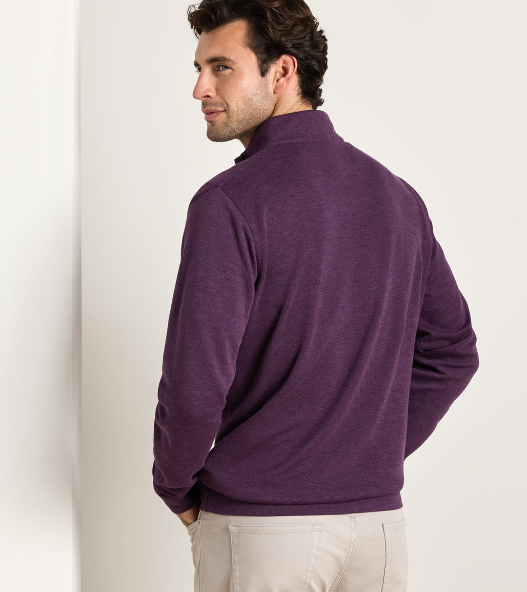 Crown Comfort Quarter-Zip Pullover In Grapeseed