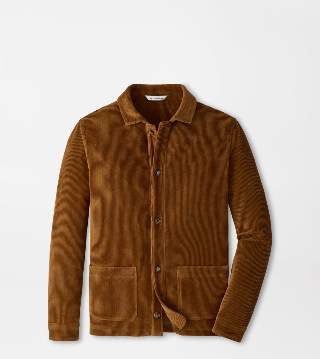 Corduroy Knit Chore Coat In Dark Amber