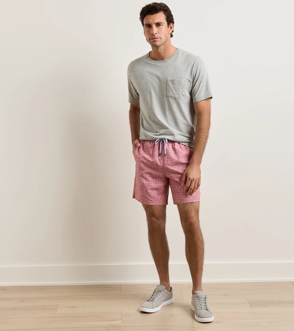 Tails Of Summer Swim Trunk In Red Coral