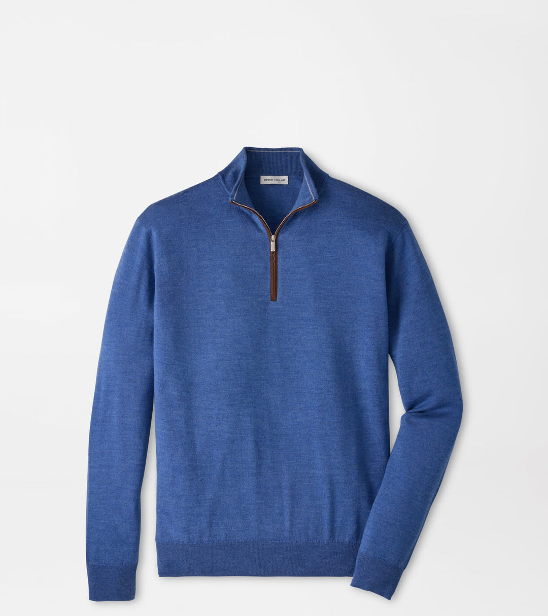 Autumn Crest Suede Trim Quarter-Zip In Crown Blue