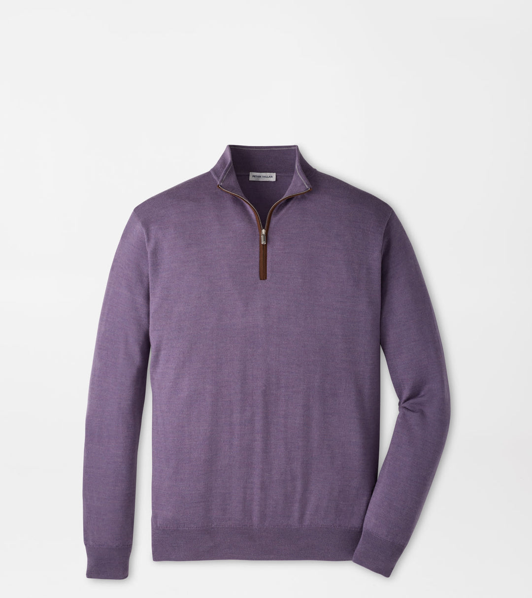 Autumn Crest Suede Trim Quarter-Zip In Purple Fig