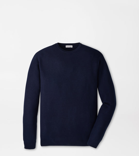 Autumn Crest Honeycomb Crewneck Sweater In Navy