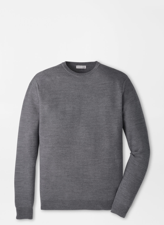Autumn Crest Honeycomb Crewneck Sweater In Oslo Grey